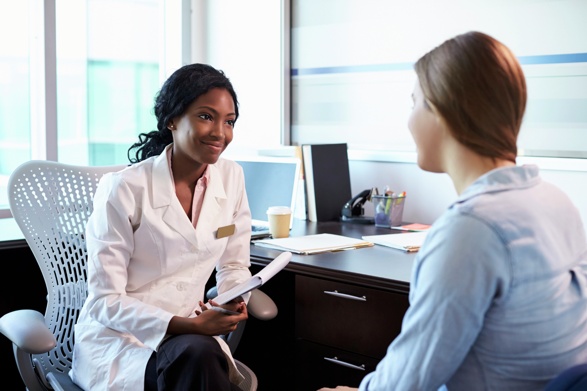 Doctor with patient