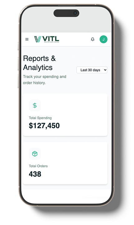 VITL medical analytics dashboard for prescription management